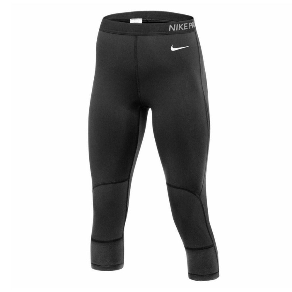 Nike Women's Pro Hypercool 3/4-Length Tights Dri-FIT Womens XL Black Leggings